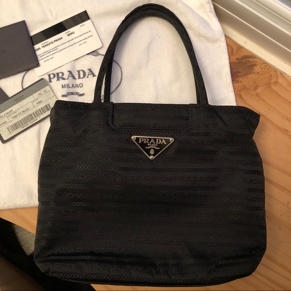 prada top handle mini tote